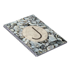 Caderno Espiral Notas de Conchas Design Inicial