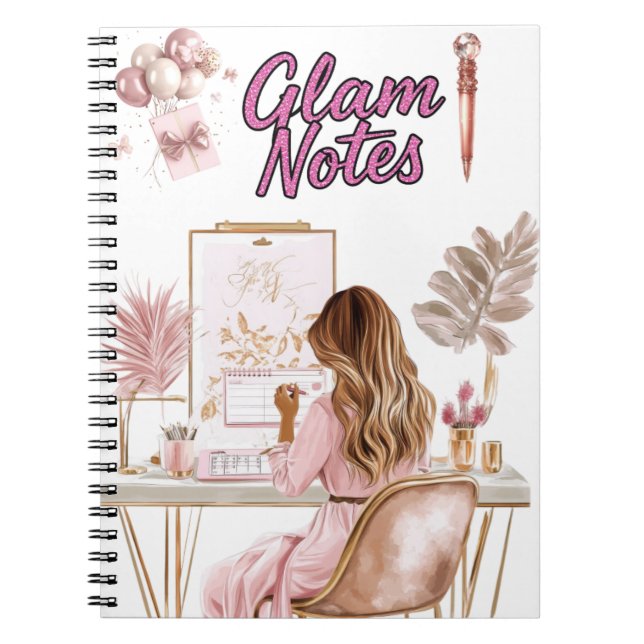 CADERNO ESPIRAL NOTAS DE GLAM (Frente)