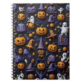 Caderno Espiral Notas de Halloween