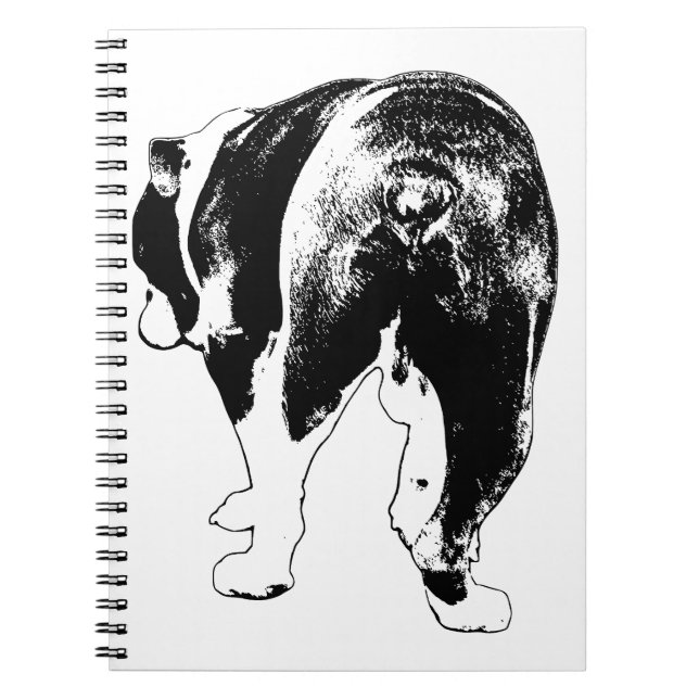 Caderno Espiral Notas de inverno: Musa Gráfica Bulldog (Frente)