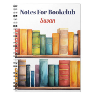 Caderno Espiral Notas De Livros Para Bookclub Monogramed