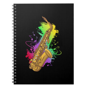 Caderno Espiral Notas de música saxofônicas saxofônicas