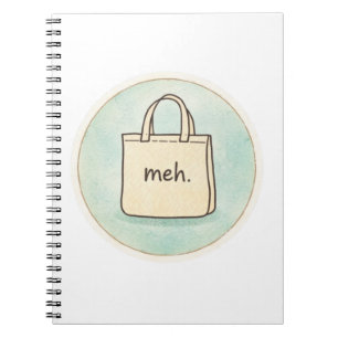 Caderno Espiral Notas de Saco de Compras Meh