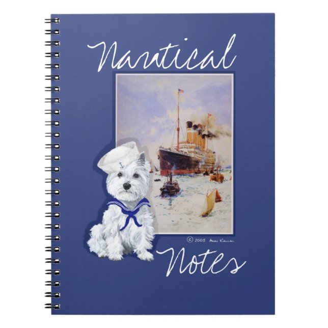 Caderno Espiral NOTAS de Terrier branco da West Highland (Frente)