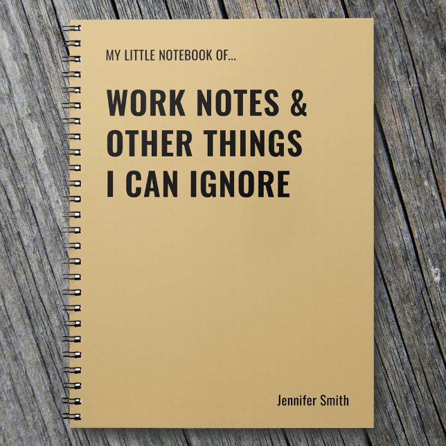 Caderno Espiral Notas de Trabalho e Outras Coisas Engraçadas (Criador carregado)