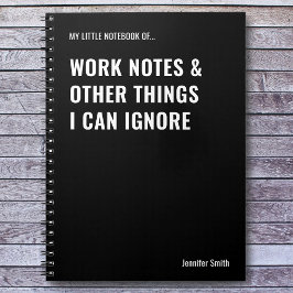 Caderno Espiral Notas de Trabalho e Outras Coisas Engraçadas