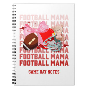 Caderno Espiral Notas do Dia de Jogo da Mãe do FUTEBOL