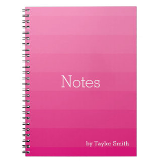 Caderno Espiral Notas do Manteiga Rosa Escuro do Manteiga Monogram