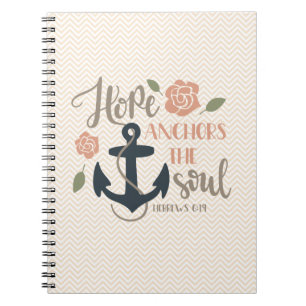 Caderno Espiral Notas do Sermão: Espero que isso ancore a alma.