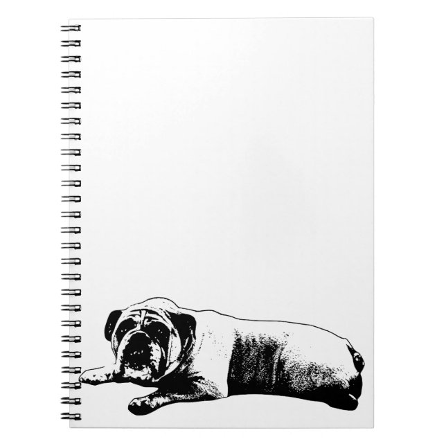 Caderno Espiral Notas Estáveis do Buldogue (Frente)