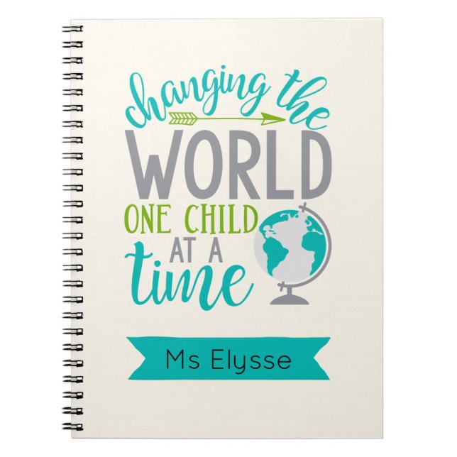 Caderno Espiral Notas Motivacionais para Notebook Linen para Profe (Frente)