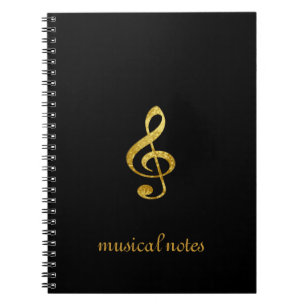 Caderno Espiral notas musicais