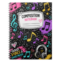 Notas Musicais Coloridas & Composição de Boas Vibr
