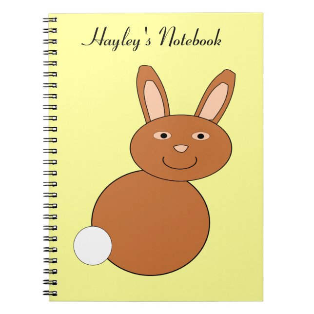 Caderno Espiral Noteb Personalizável do Felz pascoa Bunny (Frente)
