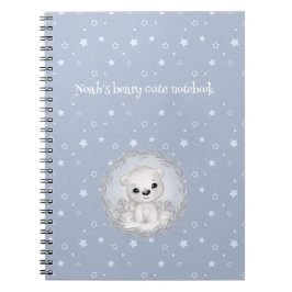 Caderno Espiral Noteboo de inverno Personalizado por Urso Polar Bo
