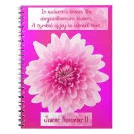Caderno Espiral Noteboo Espiral Chrysanthemum Birch