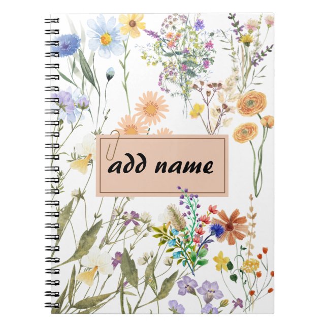 Caderno Espiral Noteboo Personalizado de Diário Selvagem (Frente)