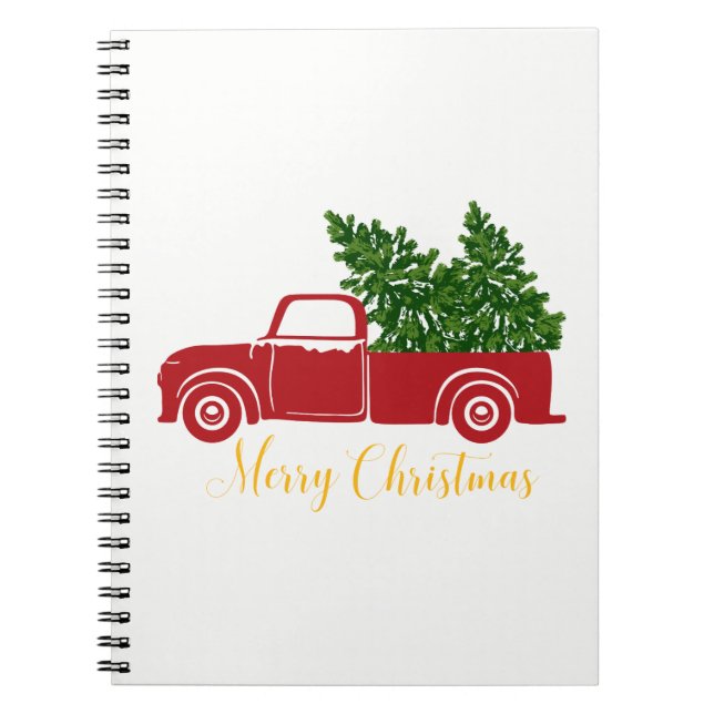 Caderno Espiral Notebook 80 branco de árvore de Natal (Frente)