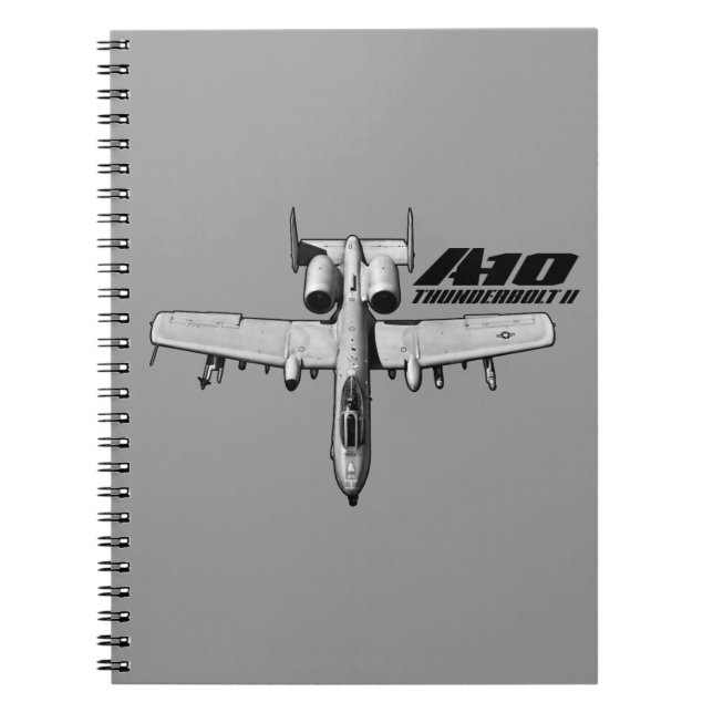 Caderno Espiral Notebook A-10 Thunderbolt II Foto espiral (Frente)