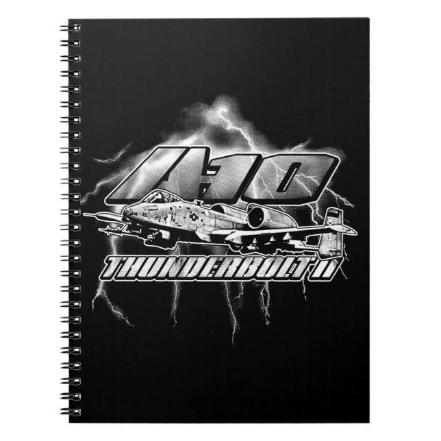 Caderno Espiral Notebook A-10 Thunderbolt II Foto espiral (Frente)