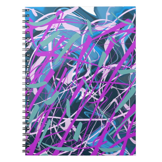 Caderno Espiral notebook abstrato (Frente)