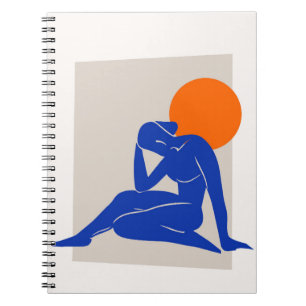 Caderno Espiral Notebook Abstrato azul