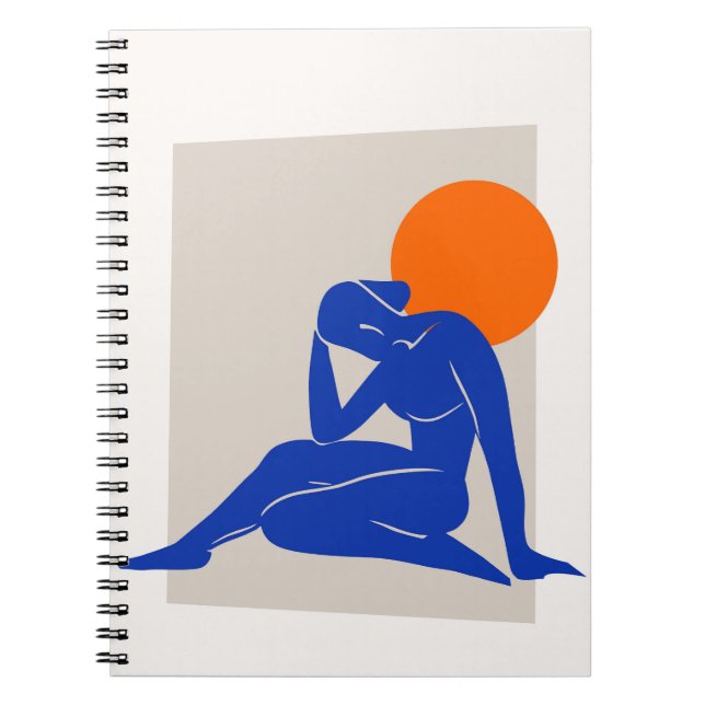 Caderno Espiral Notebook Abstrato azul (Frente)