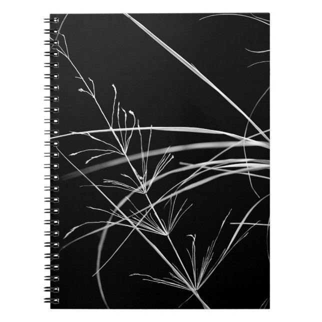 Caderno Espiral Notebook Abstrato Black and White Nature (Frente)