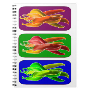 Caderno Espiral Notebook Abstrato Chiles