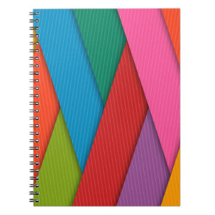 Caderno Espiral Notebook abstrato Colorido