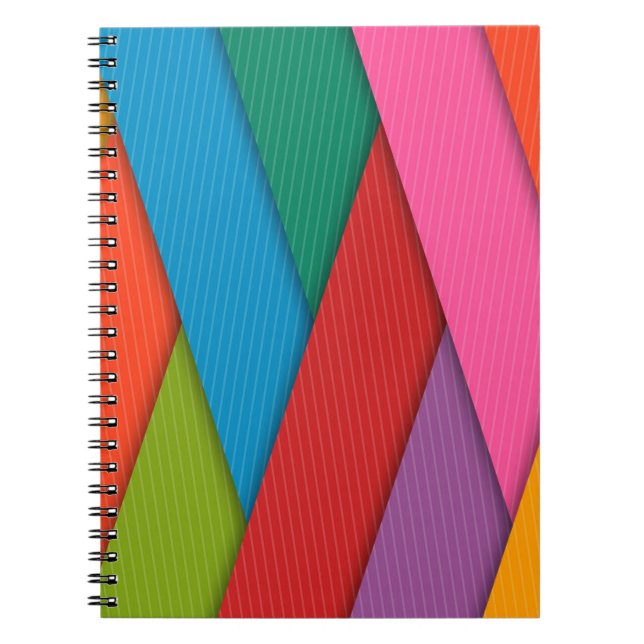 Caderno Espiral Notebook abstrato Colorido (Frente)