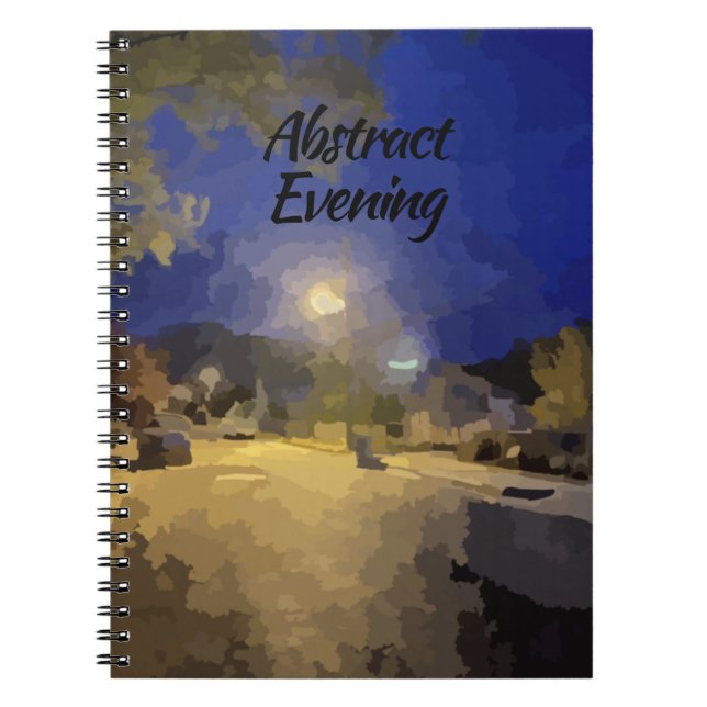 Caderno Espiral Notebook Abstrato Evening (Frente)