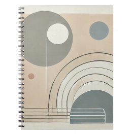 Caderno Espiral Notebook Abstrato minimalista