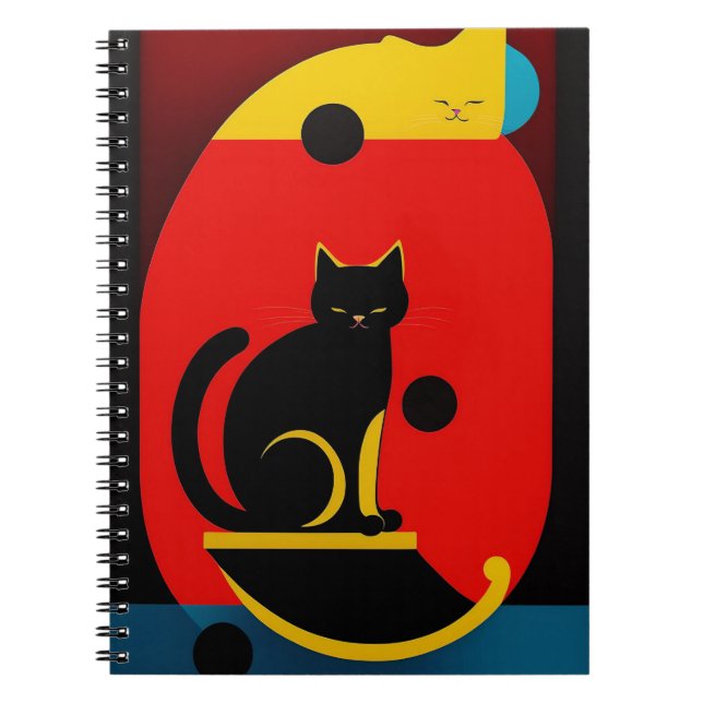 Caderno Espiral Notebook Abstrato moderno (Frente)