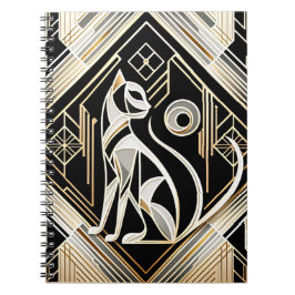 Caderno Espiral Notebook Abstrato preto decorativo