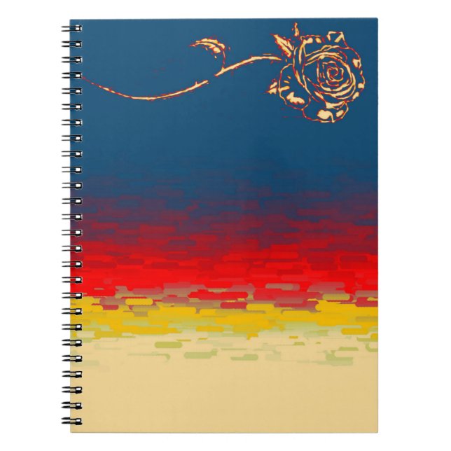 Caderno Espiral Notebook abstrato Rosa (Frente)
