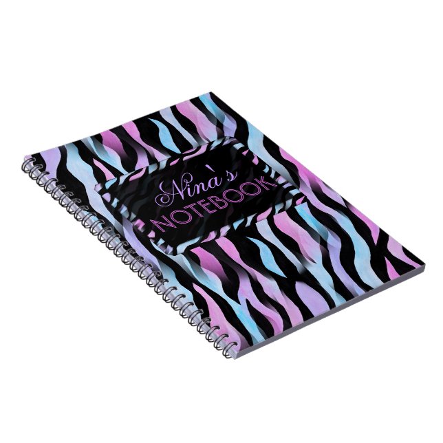 Caderno Espiral Notebook Abstrato Zebra Stripes (Lado Direito)