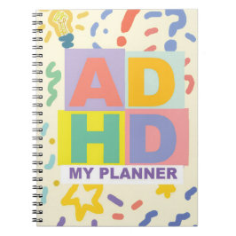 Caderno Espiral Notebook ADHD Planner