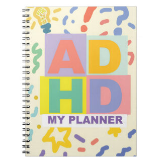 Caderno Espiral Notebook ADHD Planner