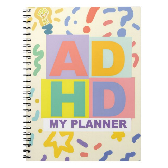 Caderno Espiral Notebook ADHD Planner (Frente)