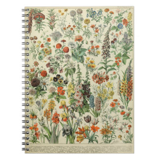 Caderno Espiral Notebook Adolphe Millot Flowers
