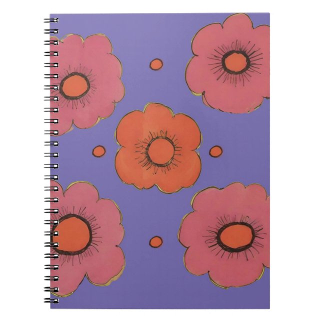 Caderno Espiral Notebook Afro Poppies Spiral (Frente)