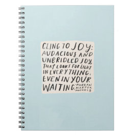 Caderno Espiral notebook "agarrado à alegria"