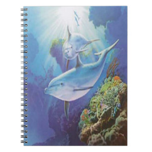 Caderno Espiral Notebook Agua De Golfinho