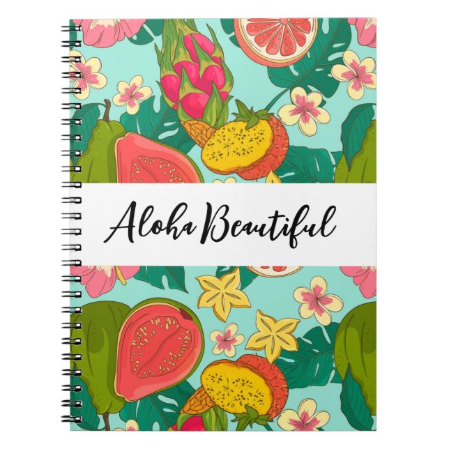 Caderno Espiral Notebook "Aloha BeauBonito" (Frente)