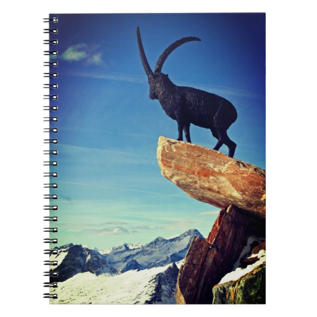 Caderno Espiral Notebook Alpino Ibex Statue Spiral (Frente)