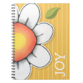 Caderno Espiral Notebook amarelo Daisy Joy