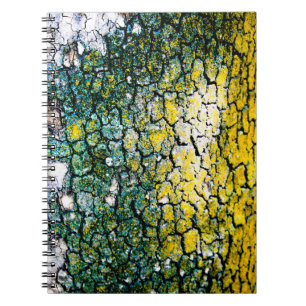 Caderno Espiral Notebook amarelo e espiral verde