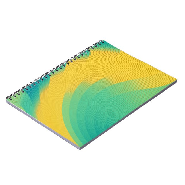 Caderno Espiral Notebook amarelo exclusivo com design abstrato (Left Side)