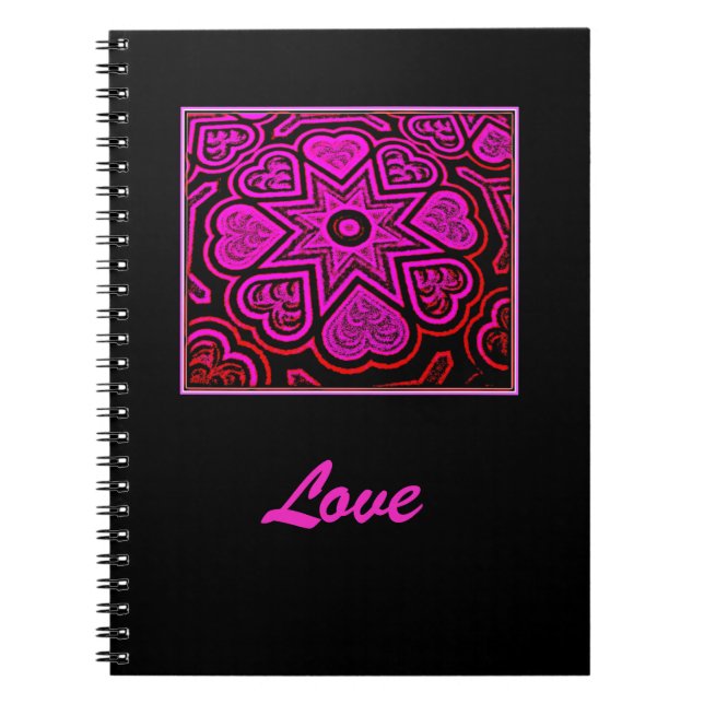 Caderno Espiral Notebook 'Amor'/Diário (Frente)